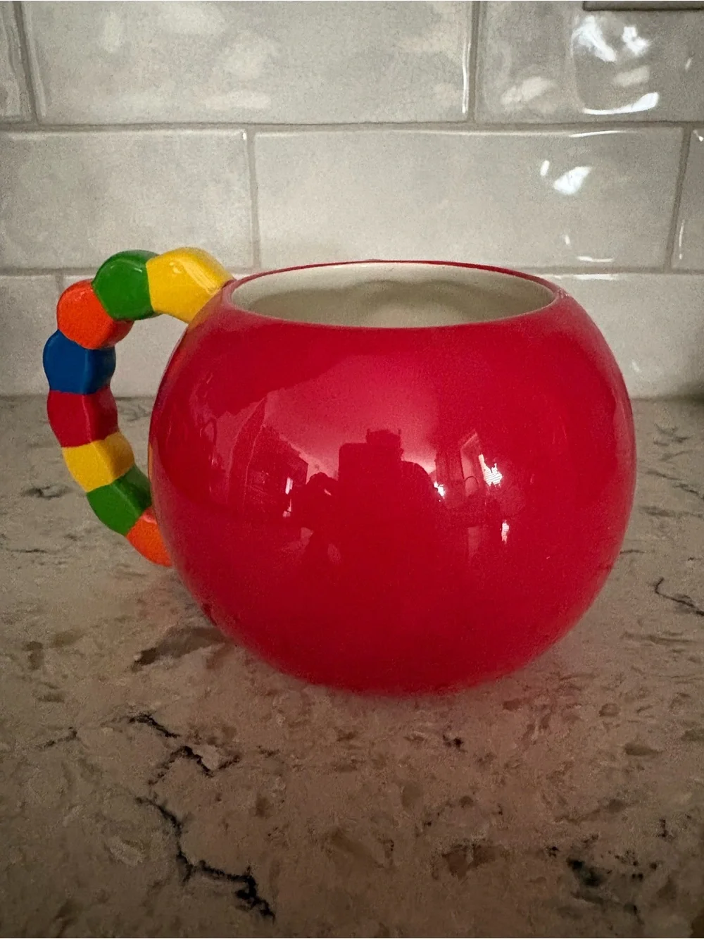 M&M's Red Character Mug with Colorful Candy Handle